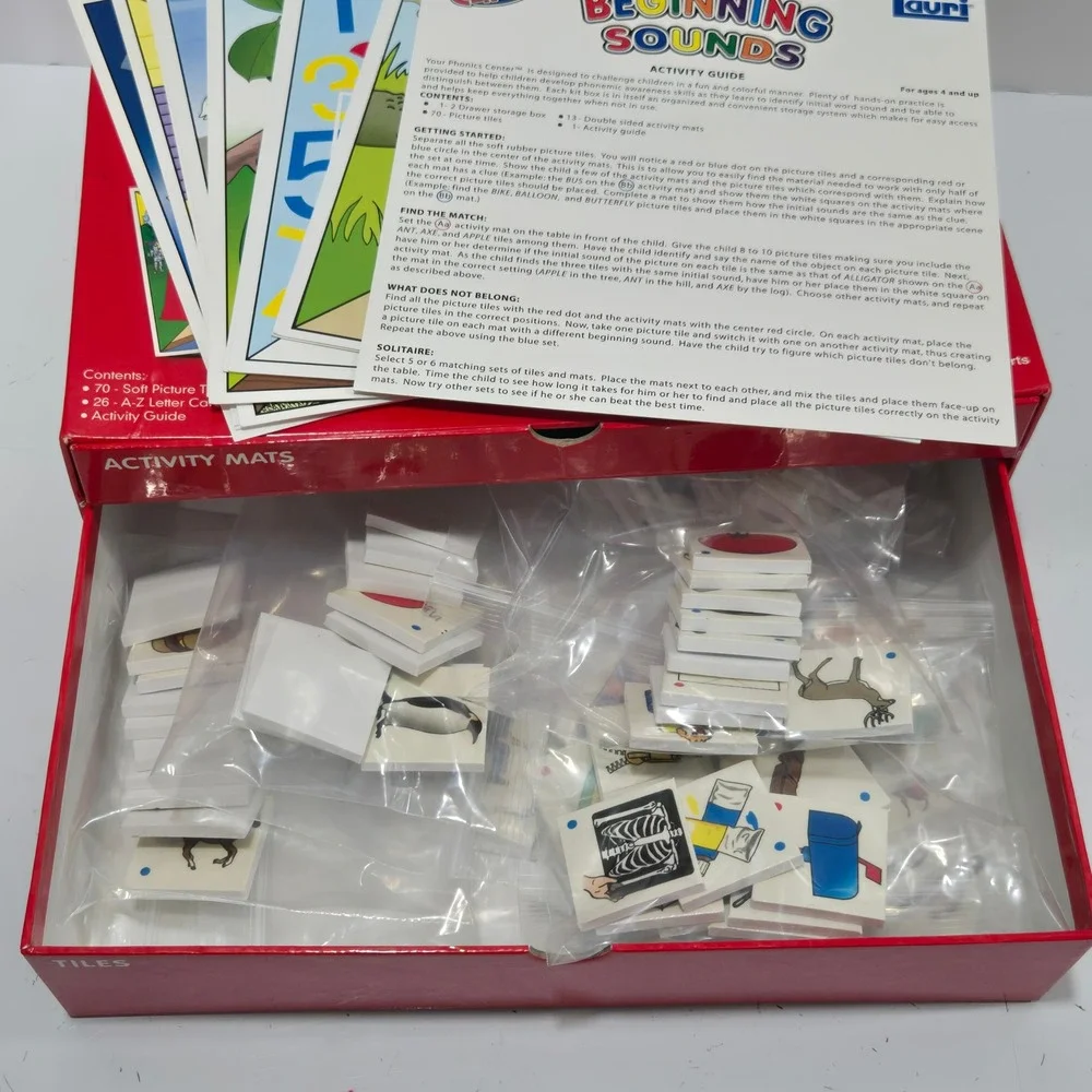 Lauri Phonics Center Beginning Sounds Educational Game LR-2372 Ages 4+ Complete